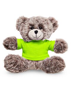 Prime Line TY6038 - 7" Soft Plush Bear With T-Shirt Lime Green