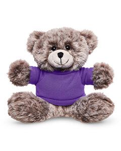 Prime Line TY6038 - 7" Soft Plush Bear With T-Shirt Púrpura