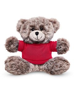 Prime Line TY6038 - 7" Soft Plush Bear With T-Shirt Rojo