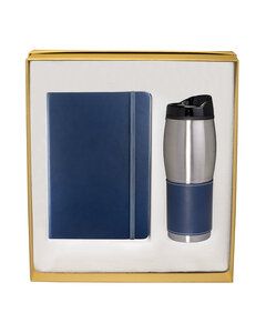 Leeman LG-9277 - Tuscany Journal And Tumbler Gift Set Azul Marino