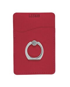 Leeman LG-9378 - Tuscany Card Holder With Metal Ring Phone Stand Rojo