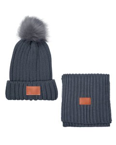 Leeman LG902 - Ribbed Knit Winter Duo Gray