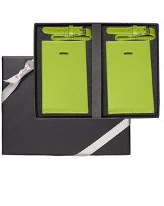 Leeman LG-9058 - Whitney Marquis Two Luggage Tag Set Lime Green