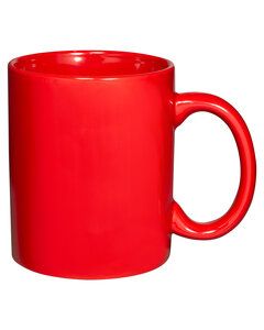 Prime Line CM100 - 11oz Basic C Handle Ceramic Mug Rojo