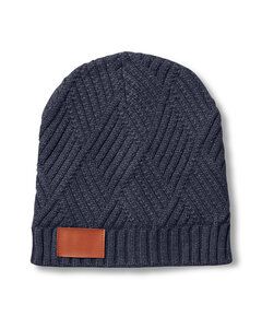 Leeman LG318 - Trellis Knit Beanie Heather Marina