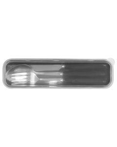 Prime Line KU115 - Cutlery Set In Plastic Case Negro