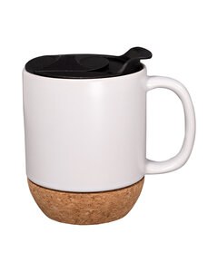 Prime Line CM210 - 14oz Ceramic Mug With Cork Base Blanco