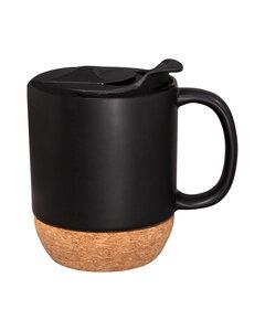 Prime Line CM210 - 14oz Ceramic Mug With Cork Base Negro