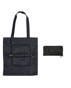 Prime Line BG132 - Folding Zippin' Tote Bag Negro