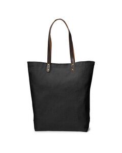 Prime Line LT-3996 - Urban Cotton Tote With Leather Handles Negro