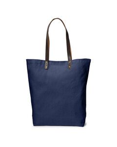 Prime Line LT-3996 - Urban Cotton Tote With Leather Handles Azul Marino