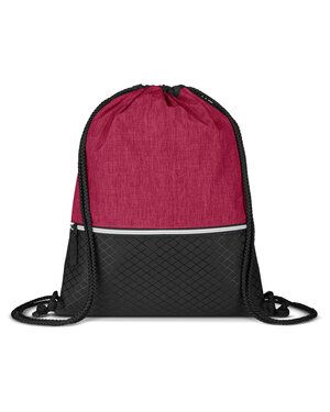 Prime Line BG188 - Crosshatch Heather Drawstring Backpack