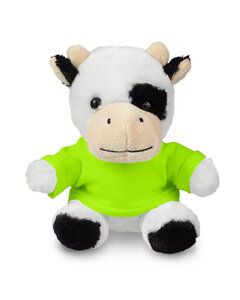 Prime Line TY6033 - 7" Plush Cow With T-Shirt Lime Green