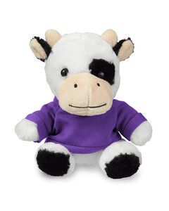 Prime Line TY6033 - 7" Plush Cow With T-Shirt Púrpura