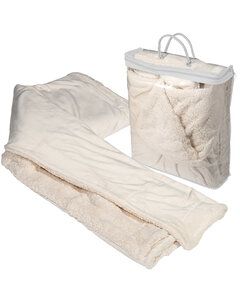 Prime Line OD304 - Micro Mink Sherpa Blanket Crema