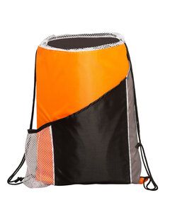 Prime Line BG212 - Sprint Angled Drawstring Sports Pack With Pockets Naranja