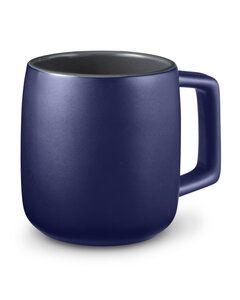 Prime Line CM113 - 15oz Geo Square Handle Ceramic Mug Azul Marino