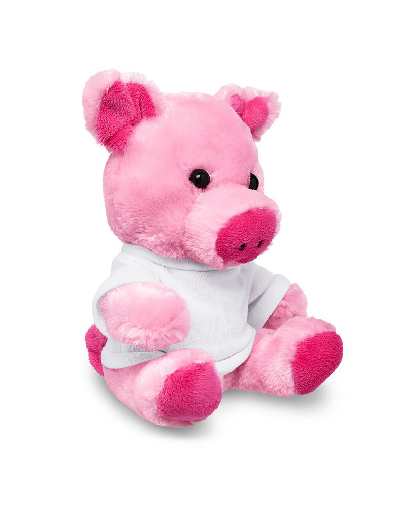 Prime Line TY6031 - 7" Plush Pig With T-Shirt