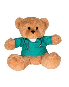 Prime Line TY6025 - 7" Doctor Or Nurse Plush Bear Verde azulado