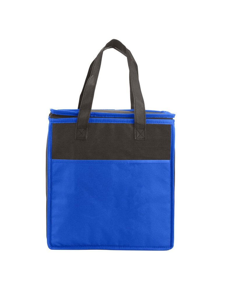 Prime Line BG127 - Two-Tone Flat Top Insulated Non-Woven Grocery Tote