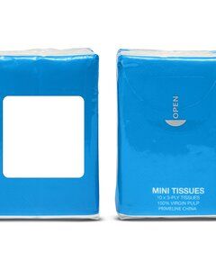 Prime Line PC185 - Mini Tissue Packet Blue Process