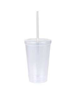 Prime Line MG206 - 16oz Double-Wall Tumbler Clear