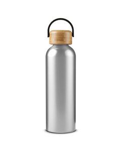 Prime Line MG943 - 23.6oz Refresh Aluminum Bottle With Bamboo Lid Plata
