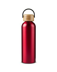 Prime Line MG943 - 23.6oz Refresh Aluminum Bottle With Bamboo Lid Rojo
