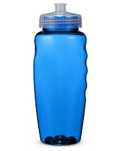 Prime Line PL-0563 - 30oz Polyclear Gripper Bottle TRANSLUCENT BLUE