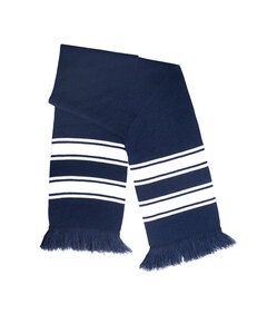 Prime Line AP515 - Stripe Knit Scarf Azul Marino / Blanco