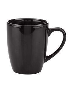 Prime Line CM101 - 12oz Contemporary Challenger Café Ceramic Mug Negro