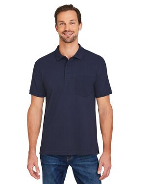 Harriton M205P - Mens Valiant Cotton Snag Protect Pocket Polo