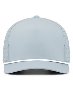 Pacific Headwear P424 - Weekender Perforated Snapback Cap Silver/White
