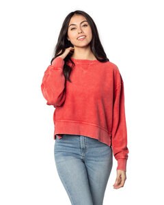chicka-d 470 - Ladies Corded Boxy Pullover Rojo
