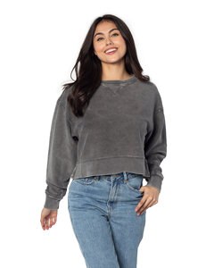 chicka-d 470 - Ladies Corded Boxy Pullover Charcoal