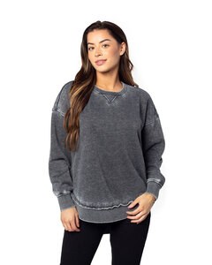 chicka-d 480 - Ladies Burnout Campus Pullover Charcoal