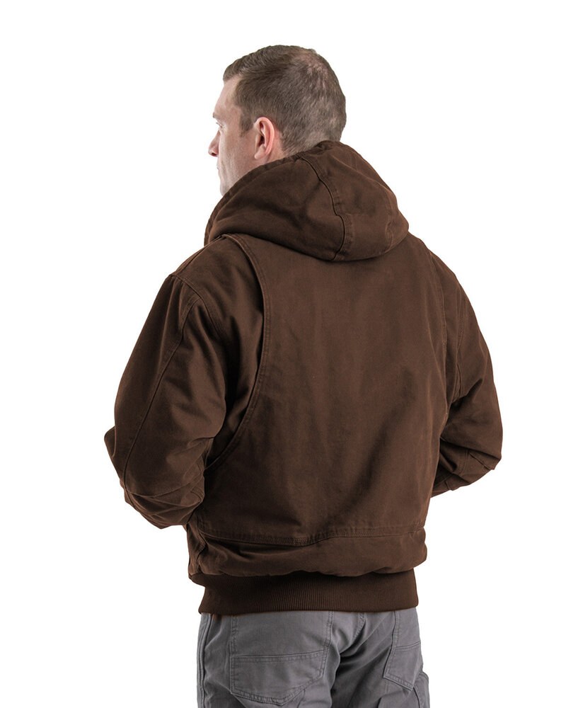 Berne HJ317 - Men's Highland Flex180® Washed Duck Hooded Work Jacket