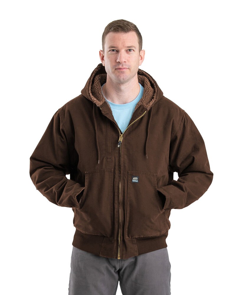 Berne HJ317 - Men's Highland Flex180® Washed Duck Hooded Work Jacket