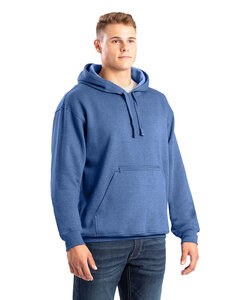 Berne SP418 - Men's Heritage Zippered Pocket Hooded Pullover Sweatshirt Dusted Navy