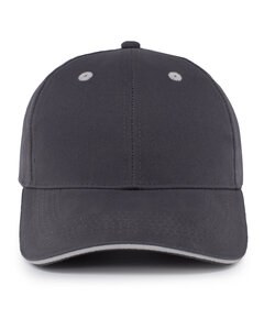 Pacific Headwear 121C - Brushed Twill Cap With Sandwich Bill Graphite/White