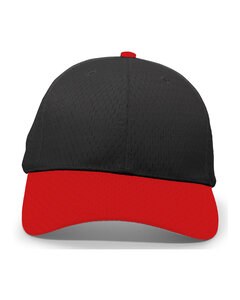 Pacific Headwear 805M - Coolport Mesh Cap Negro / Rojo