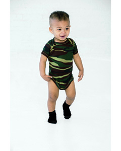 Code Five 4403 - Infant Baby Rib Camouflage Lap Shoulder Creeper