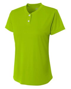 A4 NG3143 - Girls Tek 2-Button Henley Shirt