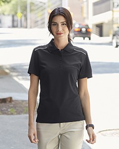 Core 365 78181R - Ladies Radiant Performance Piqué Polo with Reflective Piping