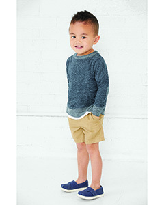 Rabbit Skins RS3379 - Toddler Harborside Melange French Terry Crewneck with Elbow Patches