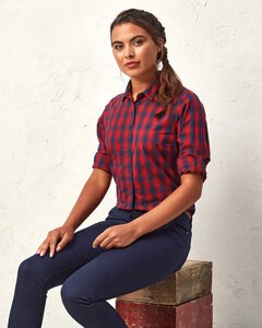 Artisan Collection by Reprime RP350 - Ladies Mulligan Check Long-Sleeve Cotton Shirt