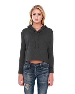 StarTee ST1490 - Ladies 4.3 oz., CVC Cropped Hoodie T-Shirt