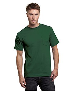 Bayside BA7100 - Adult 6.1 oz., 100% Cotton Pocket T-Shirt