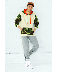 Code V 3967 - Mens Fashion Camo Hooded Sweatshirt
