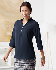 Devon & Jones DP611W - Ladies Perfect Fit  3/4-Sleeve Crepe Tunic